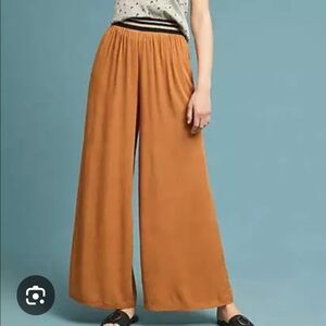 Wide-Leg High-Waist Palazzo Pants in Camel